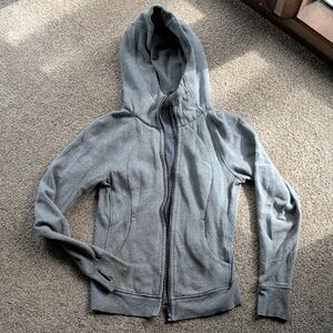 Lululemon Heather Gray Scuba Zip Hoodie Sweatshirt Sz 4